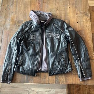 HARLEY DAVIDSON Reflective Skull 3-in-1 Leather Jacket